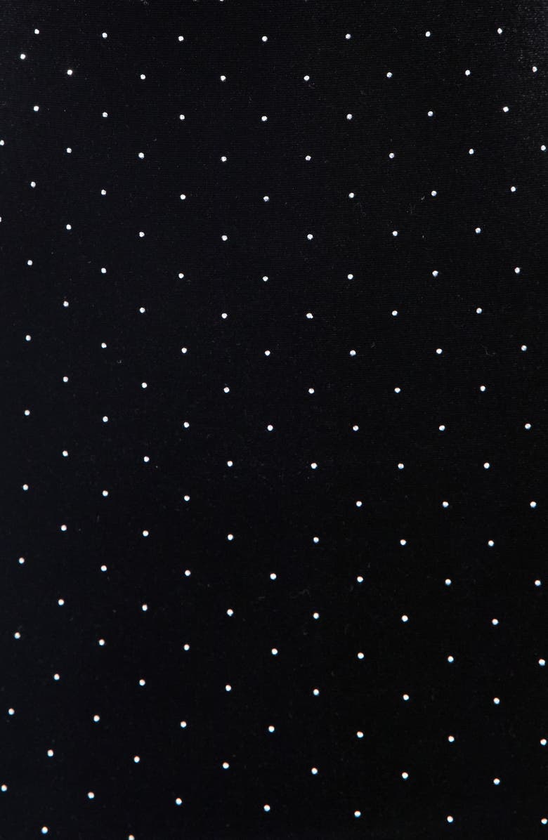 VICI Collection Own the Night Polka Dot Mock Neck Velvet Dress, Alternate, color, Black