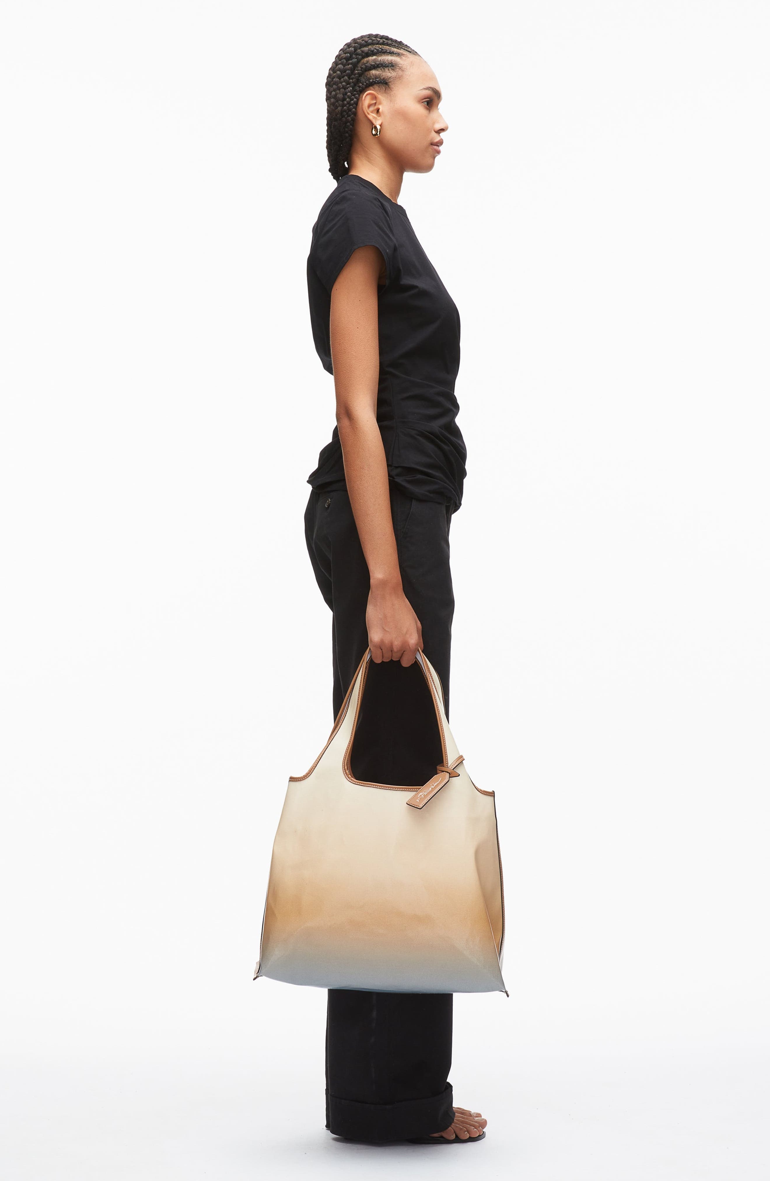 Ombre Coated Canvas Market Tote, Alternate, color, Storm Multi