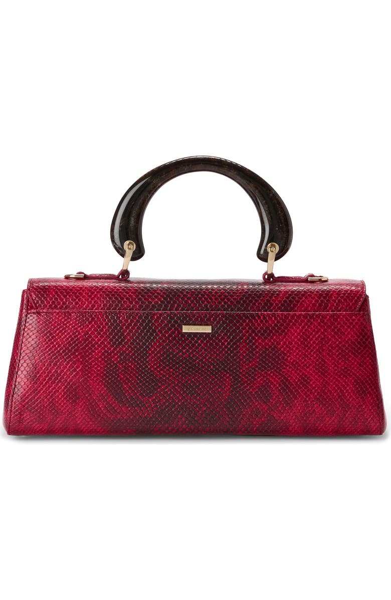 Brahmin Dayan Snakeskin Embossed Leather Satchel, Alternate, color, Red Opal Cassatt