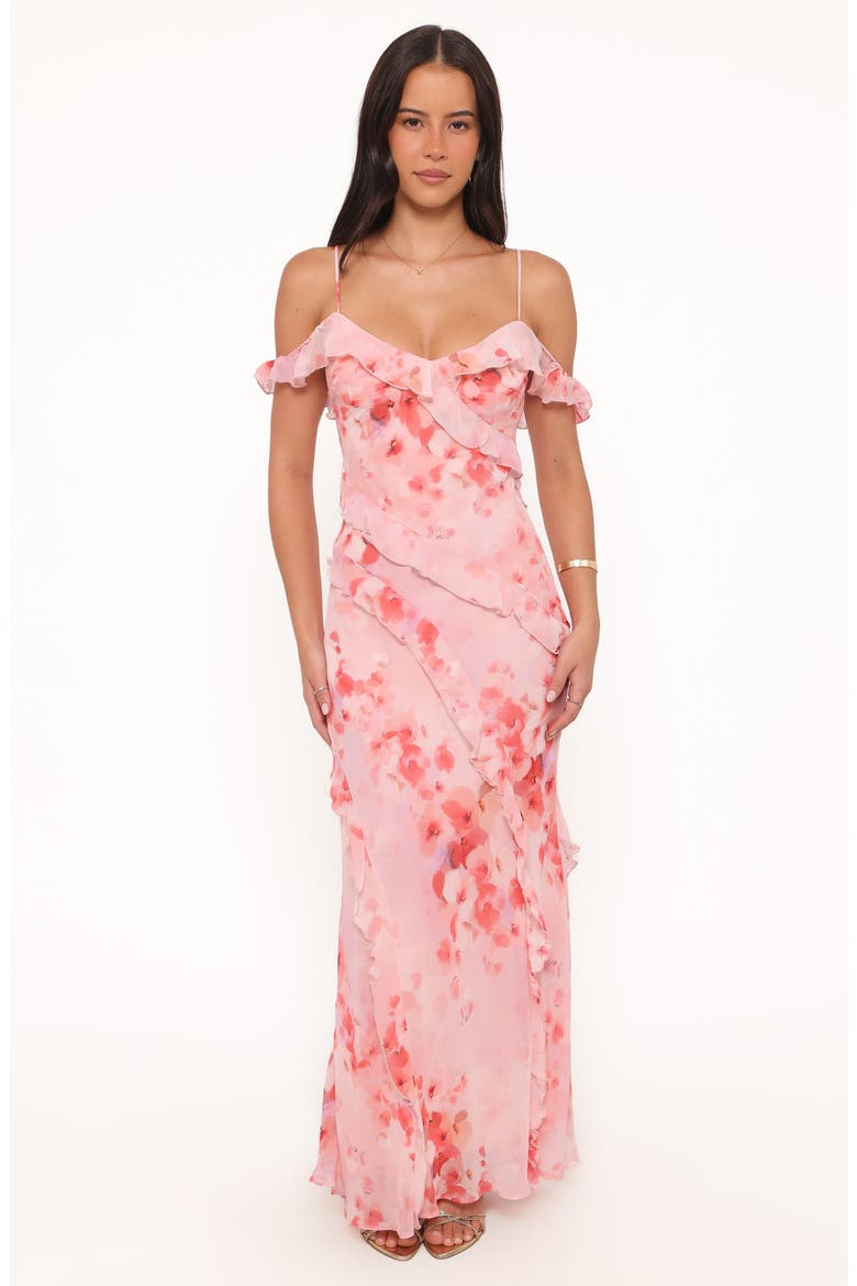 Alexia Off-Shoulder Maxi Dress, Alternate, color, PINK FLORAL