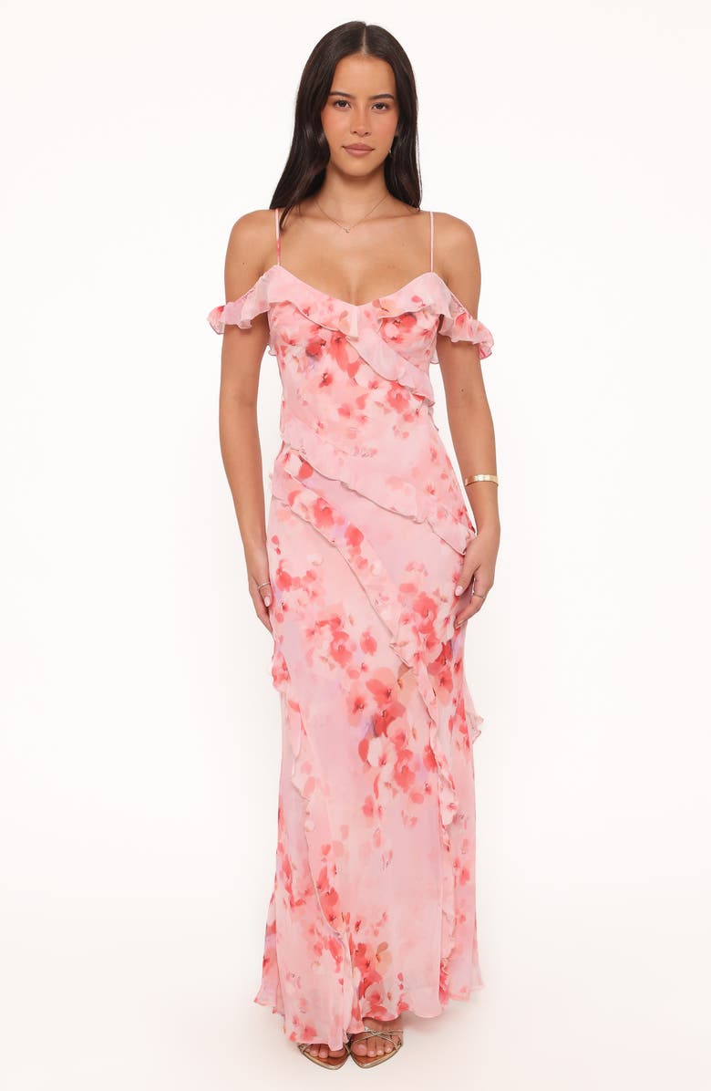Petal & Pup Alexia Off-Shoulder Maxi Dress, Alternate, color, Pink Floral