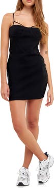 Grey Lab Body-Con Cotton Minidress