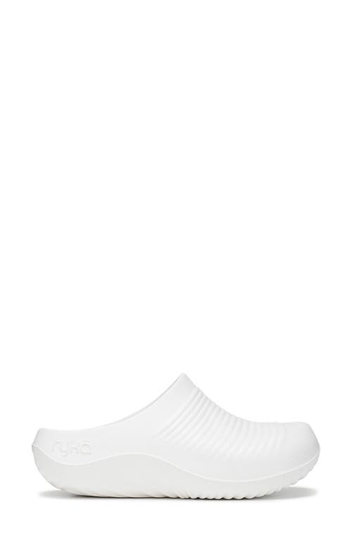 Ryka Women's Echo Recovery Round Toe Slip On Clogs In Gardenia White