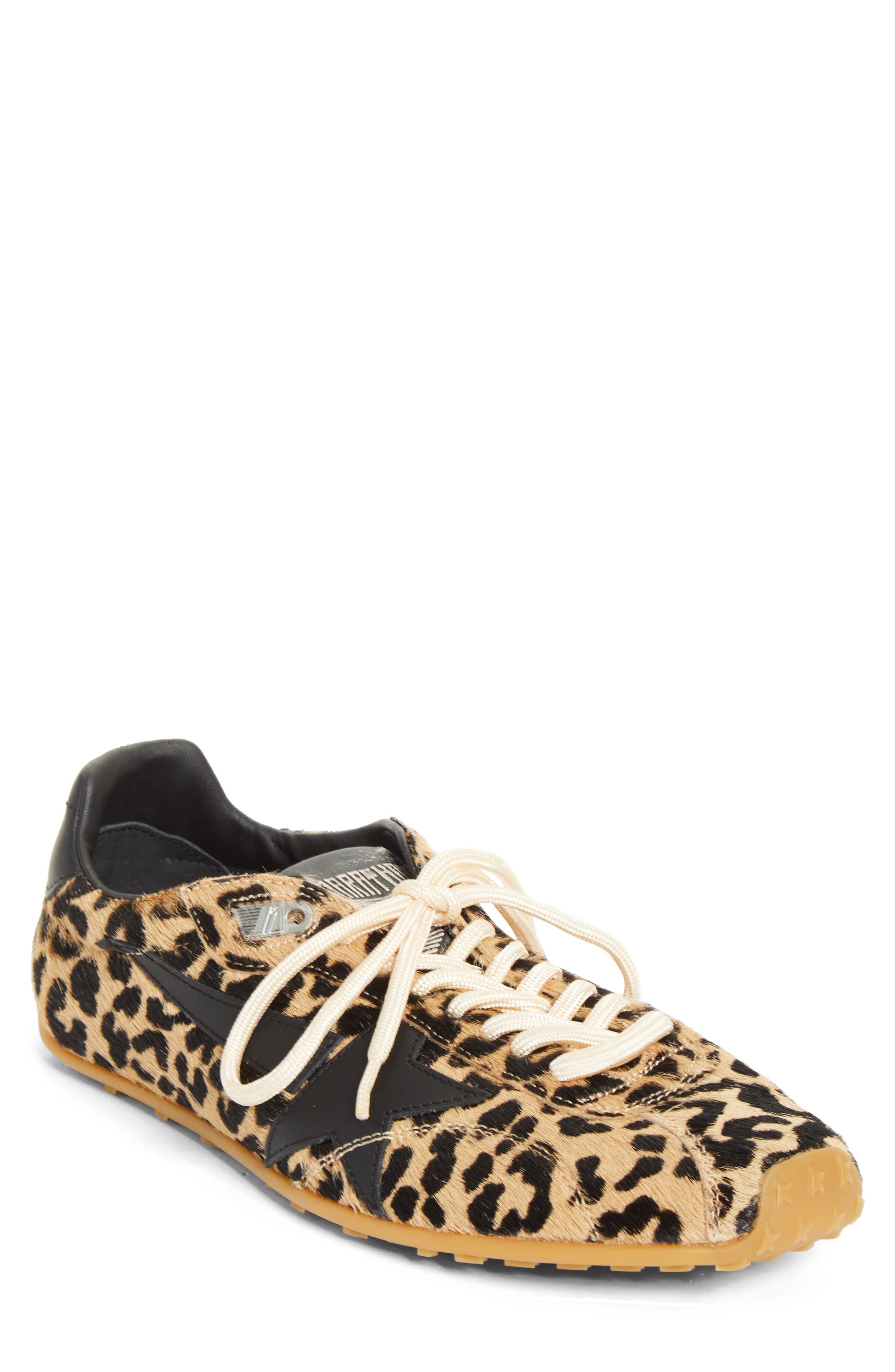 Golden Goose Marathon Speed Genuine Calf Hair Sneaker, Main, color, Brown And Black Leo/ Black