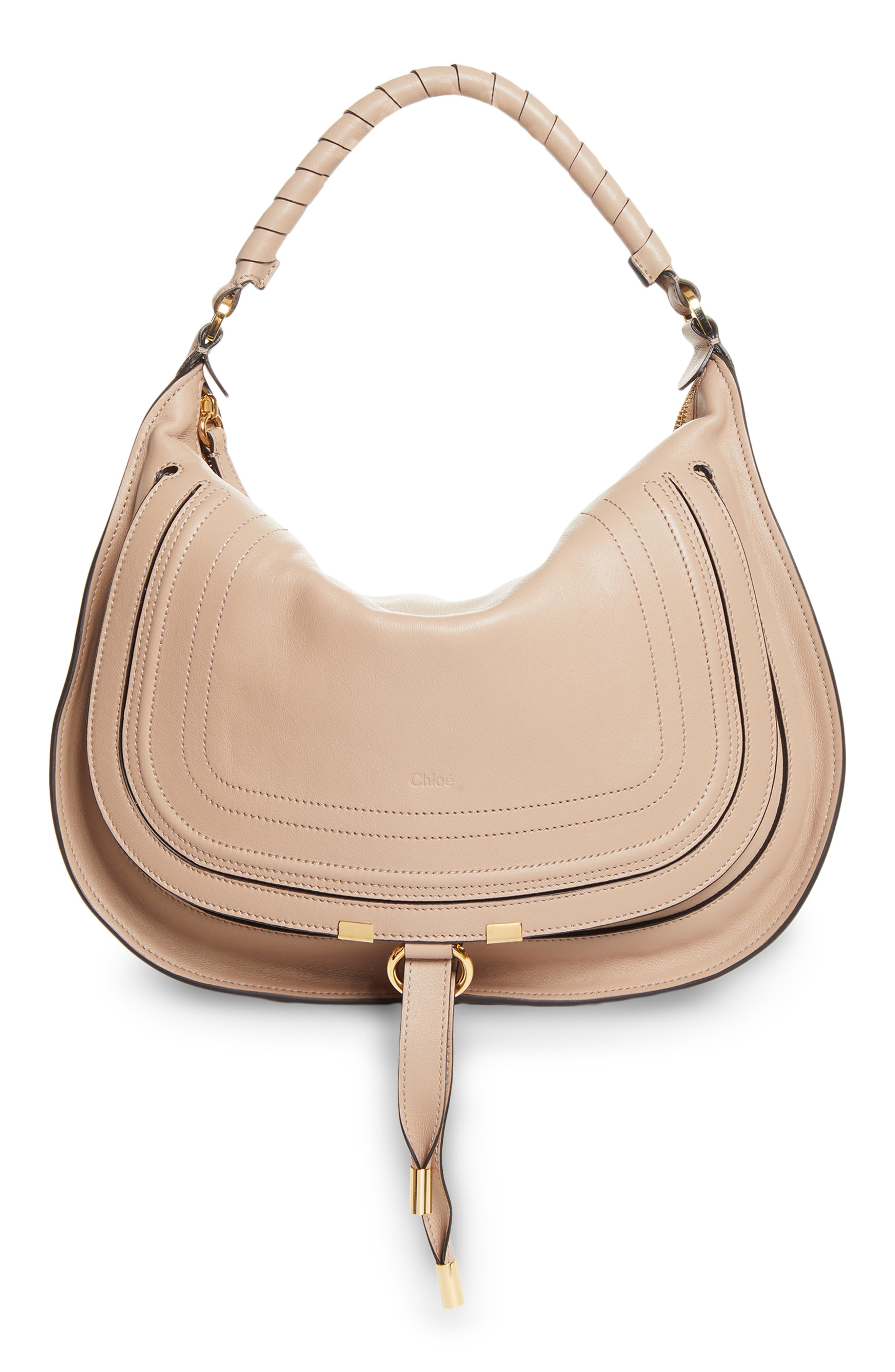 Chloé Medium Marcie Suede Shoulder Bag, Main, color, Woodsmoke