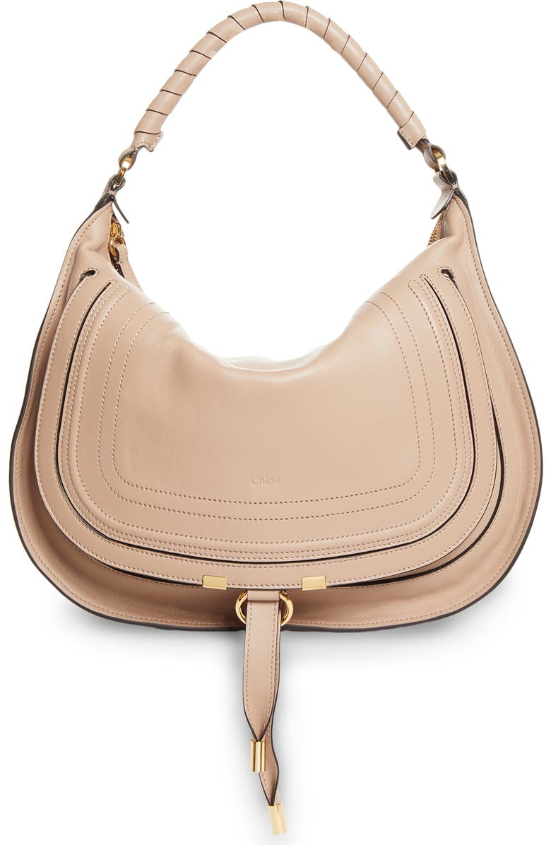 Chloé Medium Marcie Suede Shoulder Bag, Main, color, Woodsmoke
