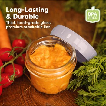 12-Pack Prep Jars Baby Food Storage Glass Containers