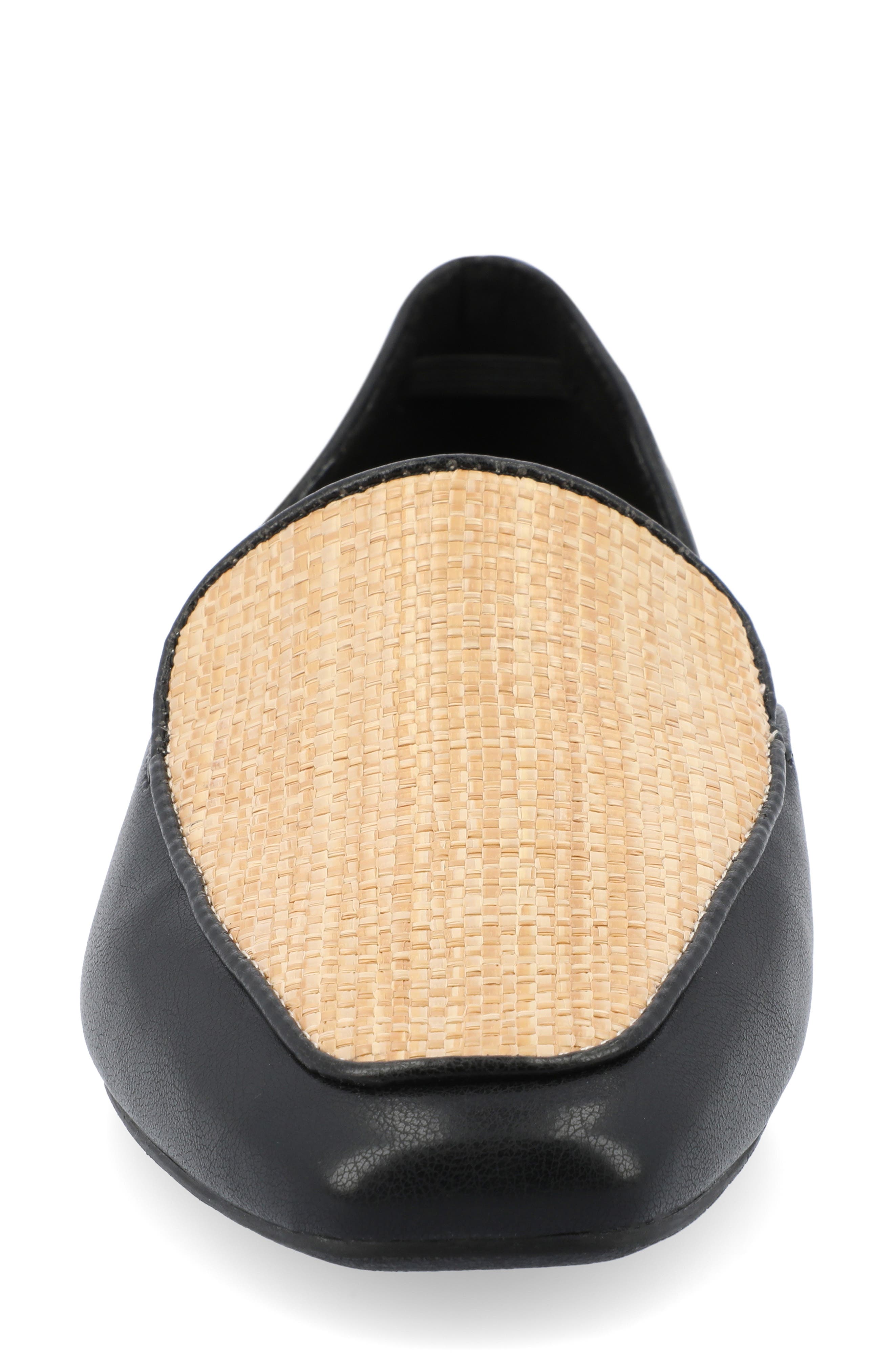 Journee Collection Kennza Mixed Media Loafer, Alternate, color, Black