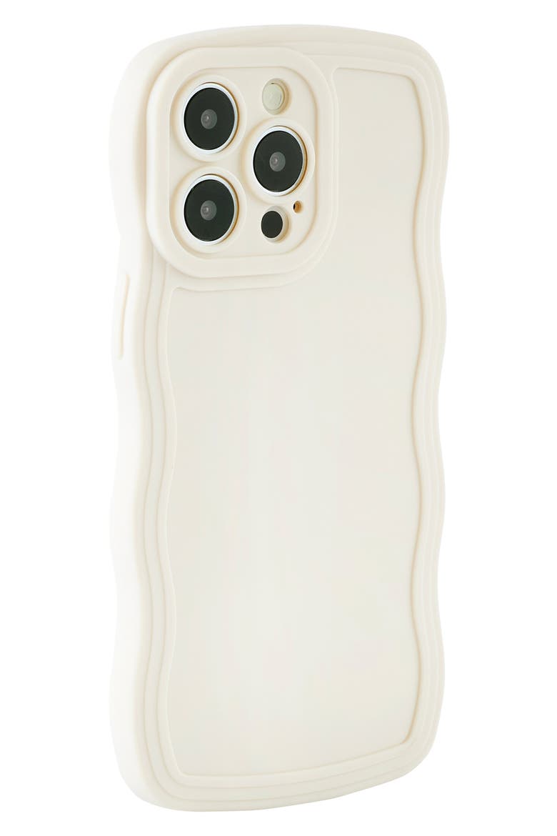 Solid Wavy Bumper iPhone 14 Pro Case, Alternate, color, OFF WHITE