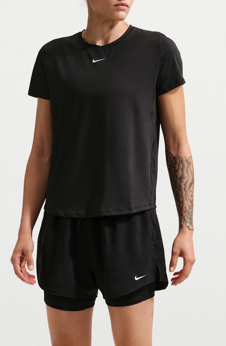 Nike One Classic Dri-FIT Training Top, Main, color, 013 Black/White