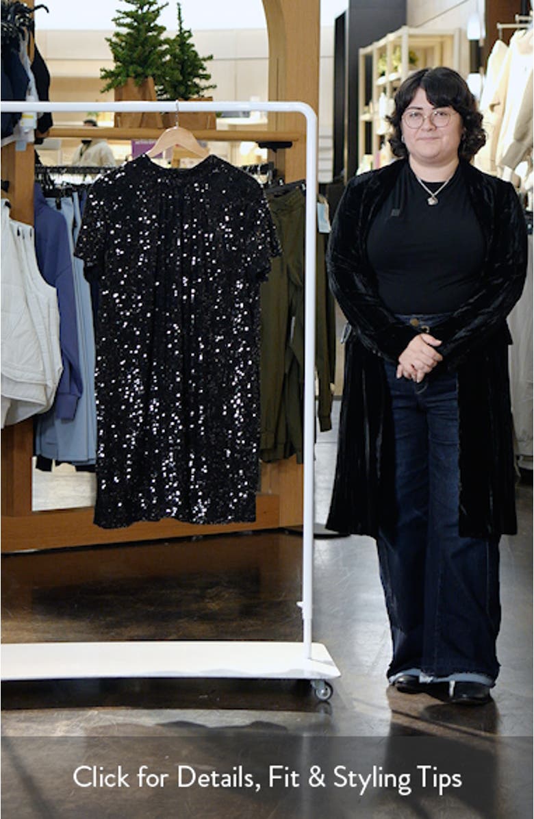 Sequin Mock Neck Dress, sales video thumbnail