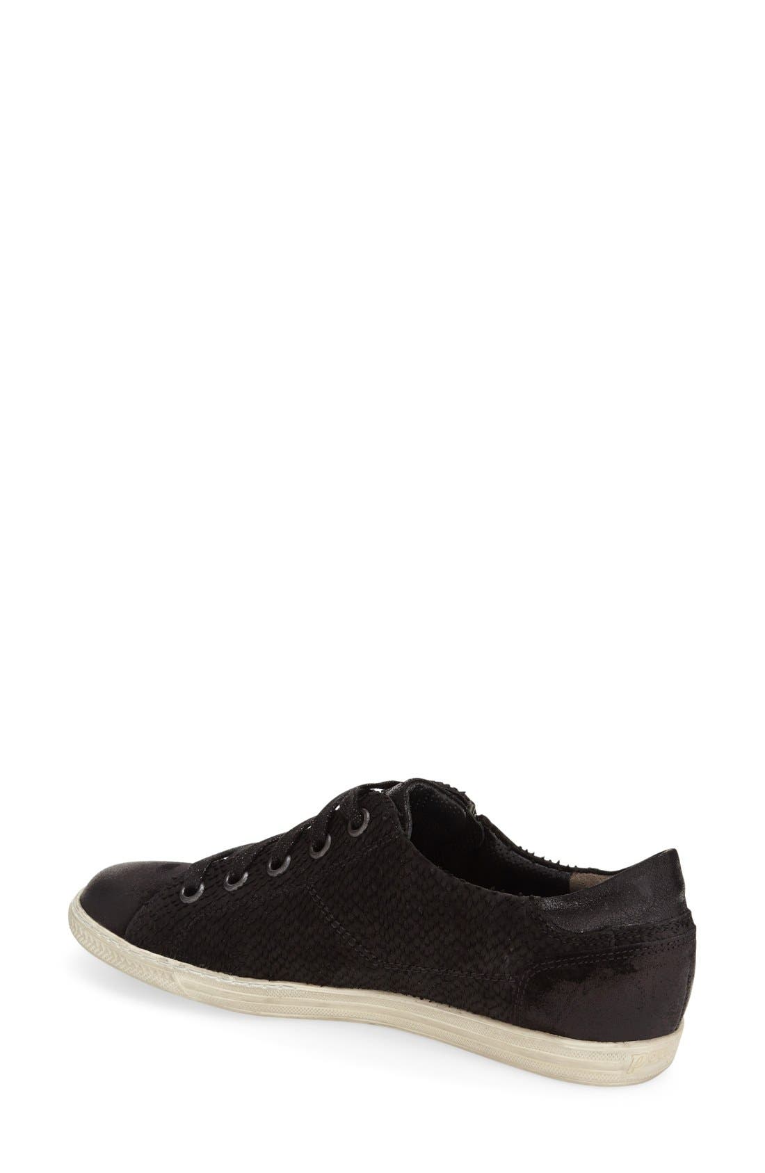 'Frannie' Zip Sneaker, Alternate, color, BLACK METALLIC COMBO