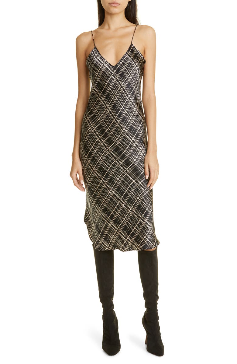 Nili Lotan Print Silk Cami Dress, Main, color, 