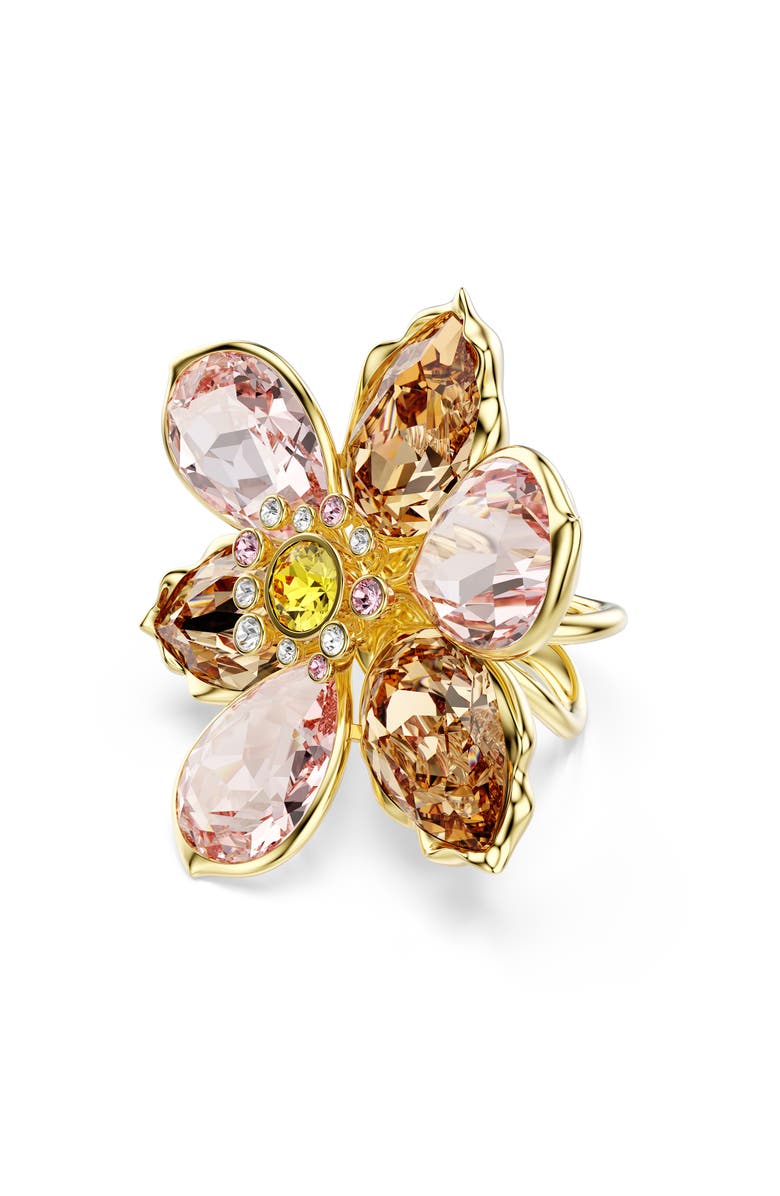 Swarovski Idyllia Ring, Main, color, Gold/ Multi
