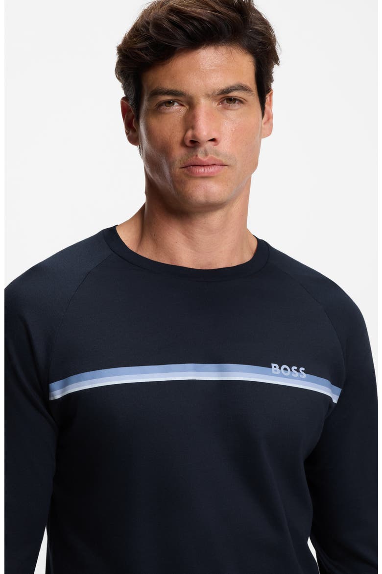 Authentic Stripe Sweatshirt, Alternate, color, DARK BLUE