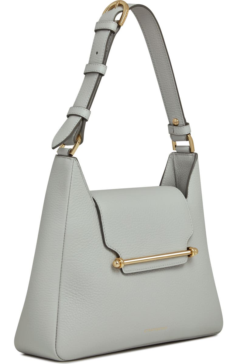 Strathberry Multrees Leather Hobo Bag, Alternate, color, Marble Grey