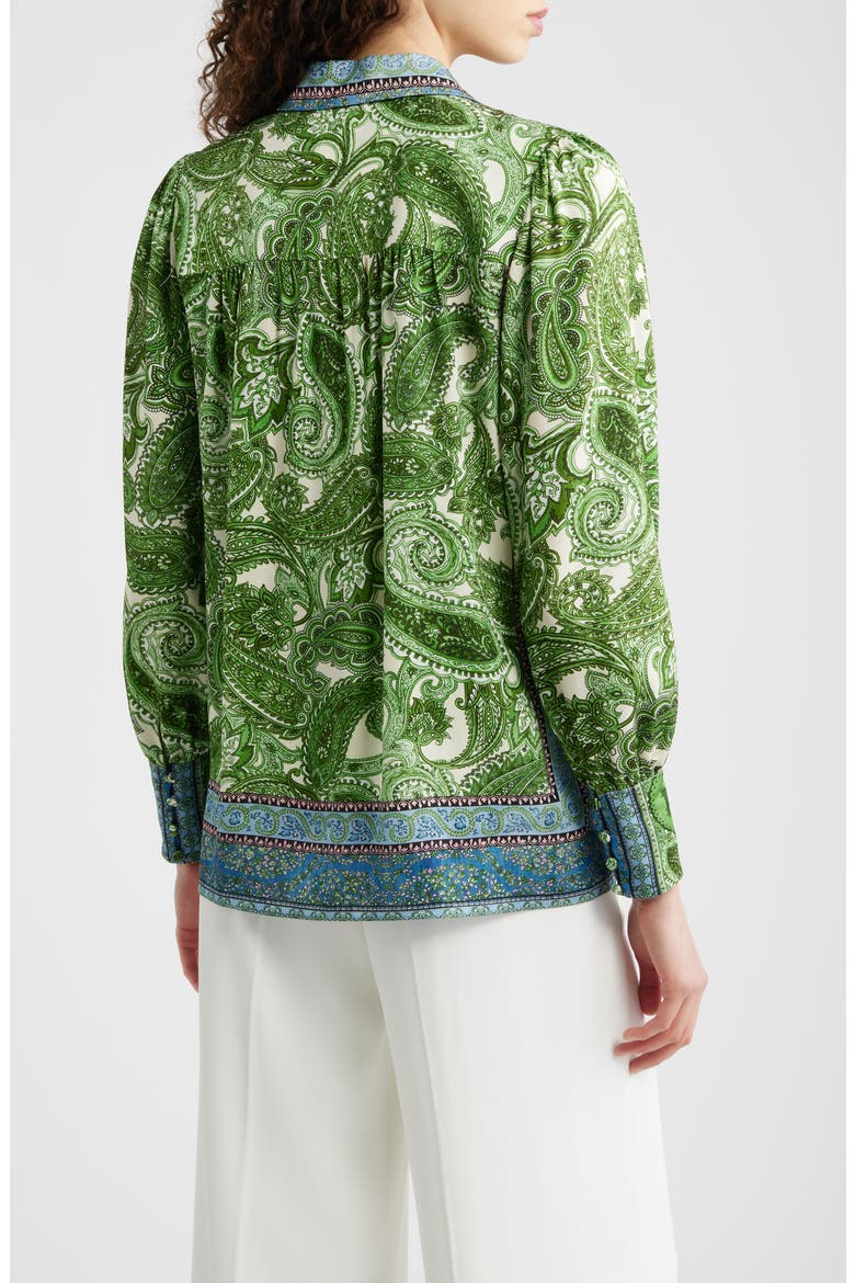 The Olivia Regent Paisley Stretch Silk Button-Up Shirt, Alternate, color, REGENT PAISLEY PRINT