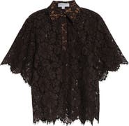 Michael Kors Collection Floral Lace Button-Up Shirt