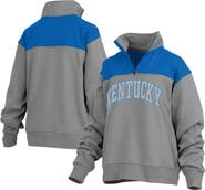 PRESSBOX Women's Pressbox Gray Kentucky Wildcats Avon Fleece Quarter-Zip Jacket