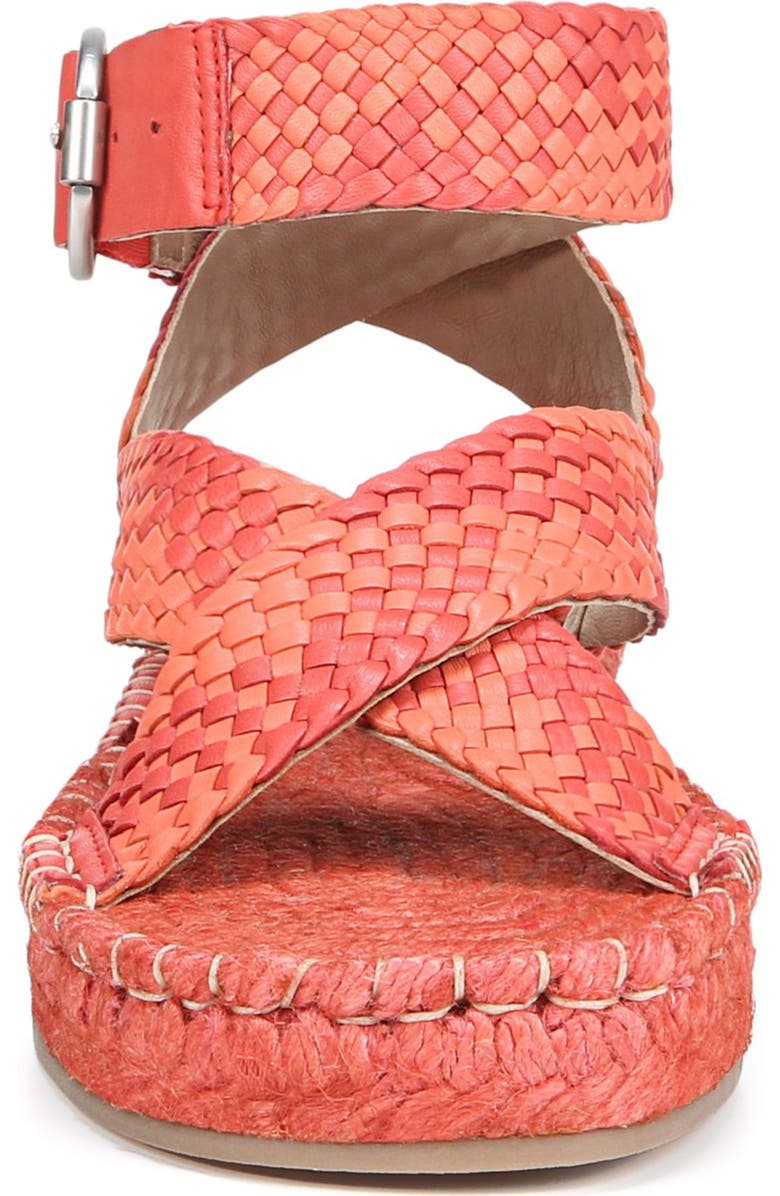 Sam Edelman Dakota Espadrille Platform Sandal, Alternate, color, Bright Poppy
