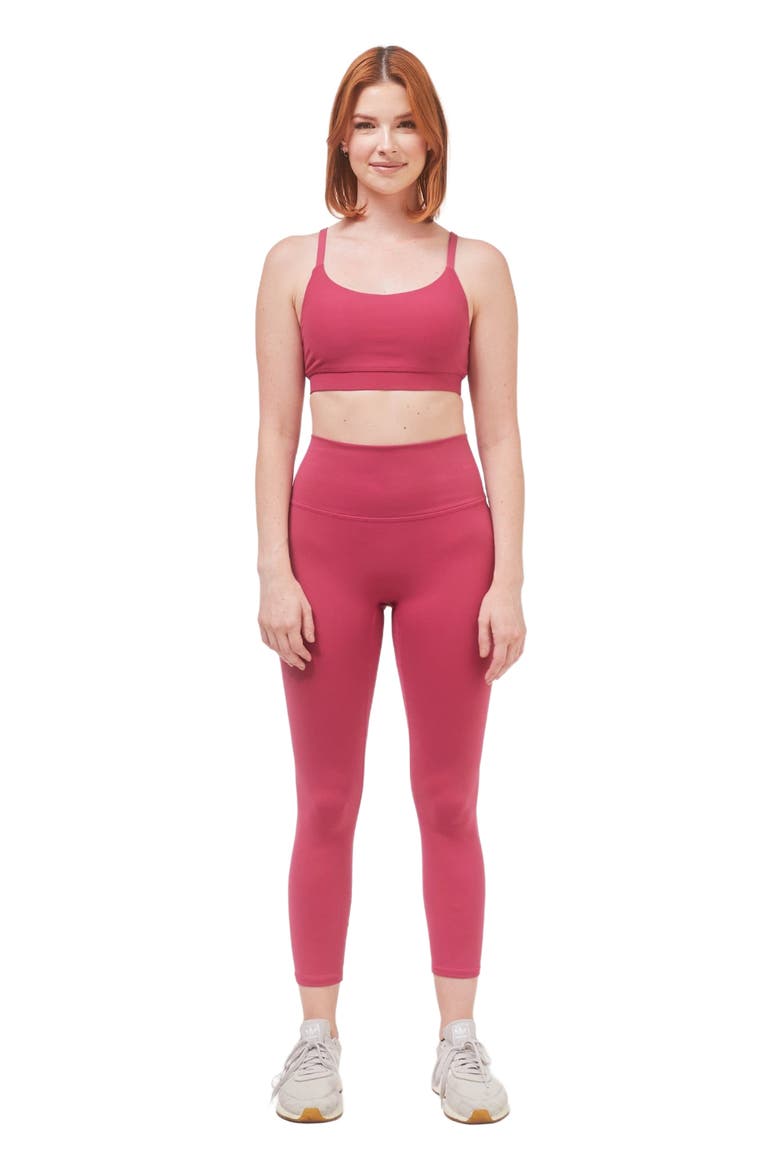 Hybrid Legging High Waist Crop Leggings 23", Main, color, Fuschia