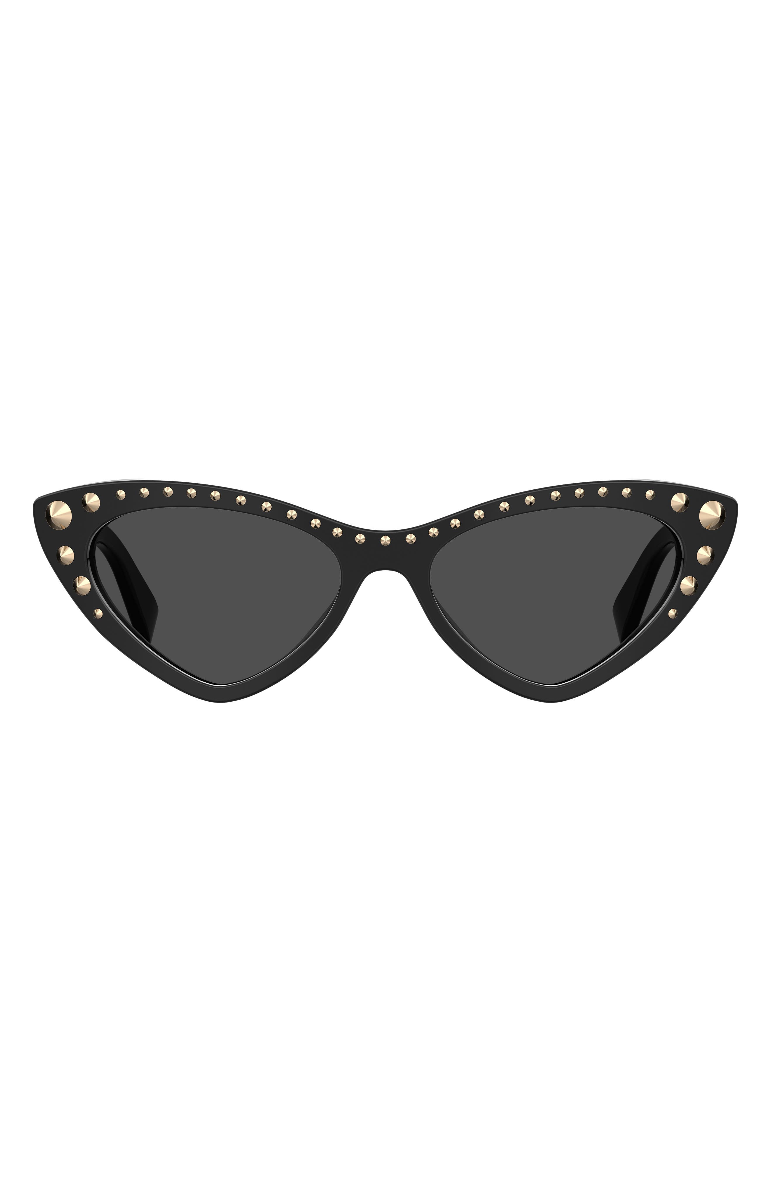 Moschino 53mm Studded Cat Eye Sunglasses