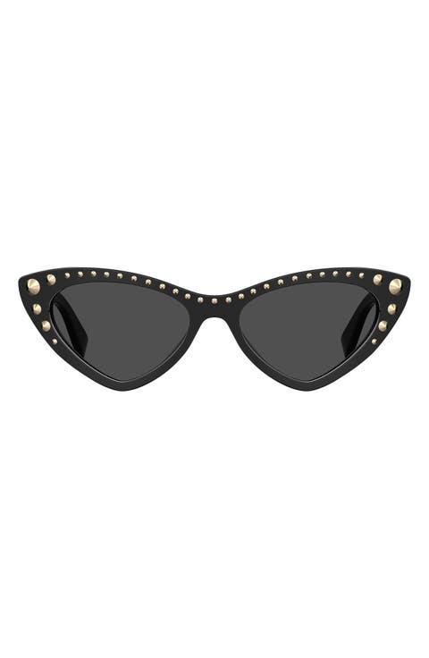 53mm Studded Cat Eye Sunglasses