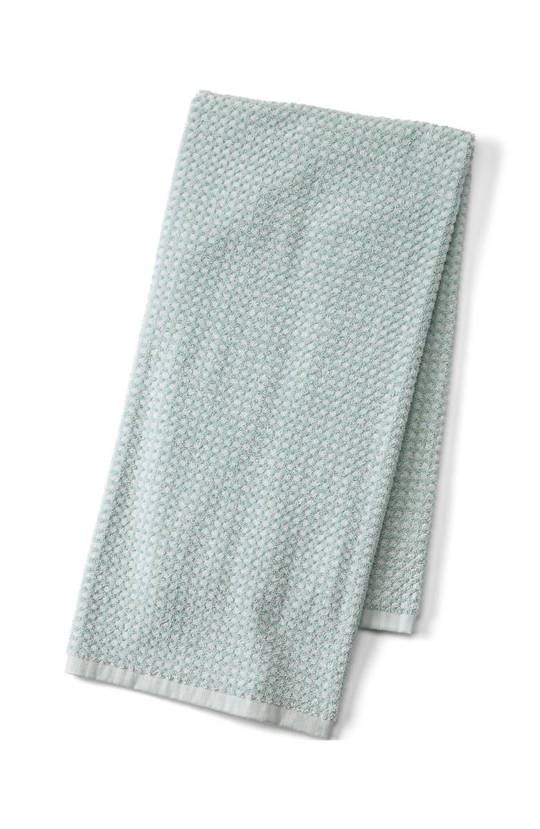 Lands' End Turkish Quick-Dry Cotton Textured Gingham Bath Towel, Main, color, Aqua Breeze/Beaux Blue