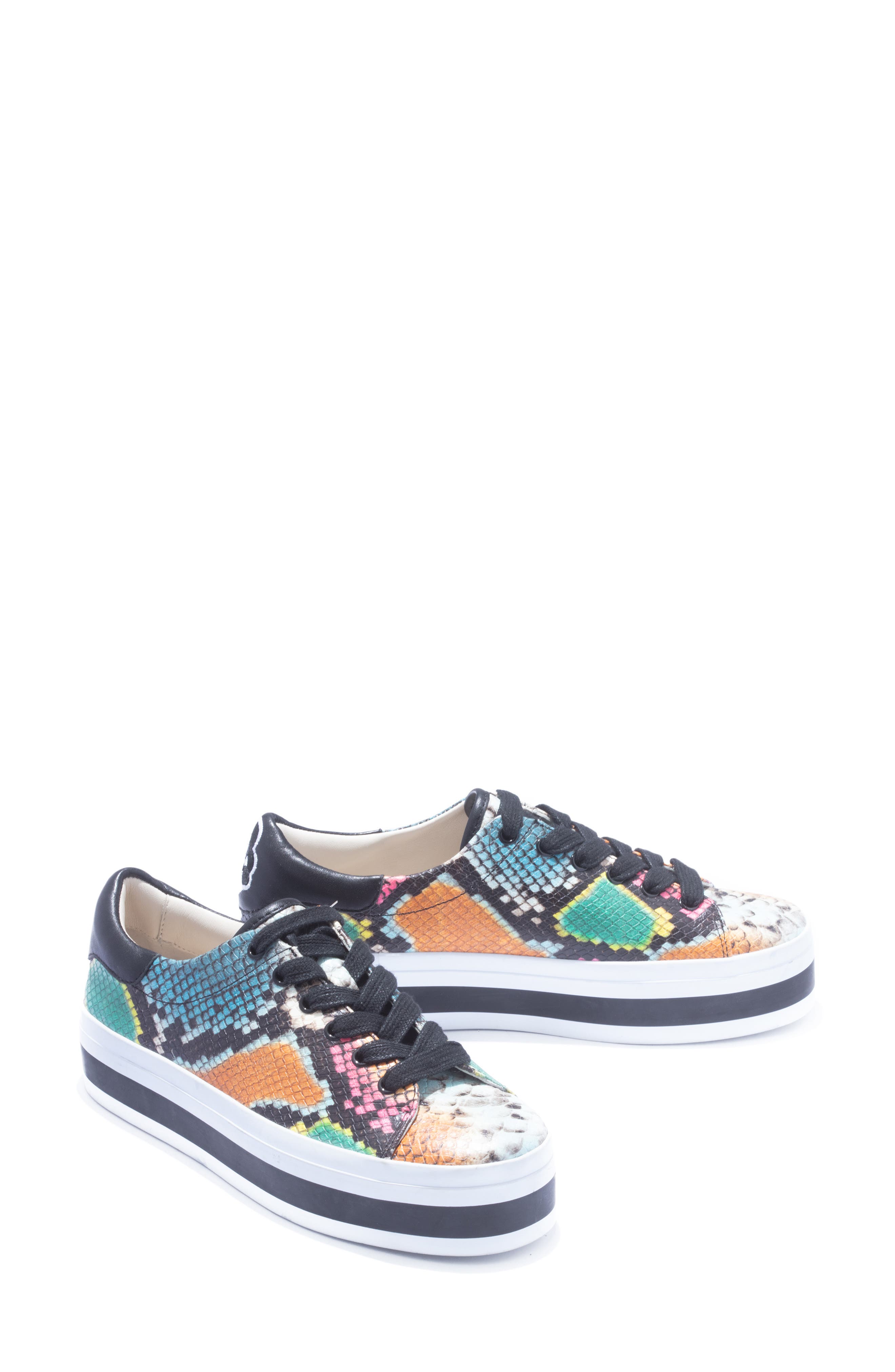 Ezra Flatform Sneaker, Alternate, color, MULTI/ BLACK