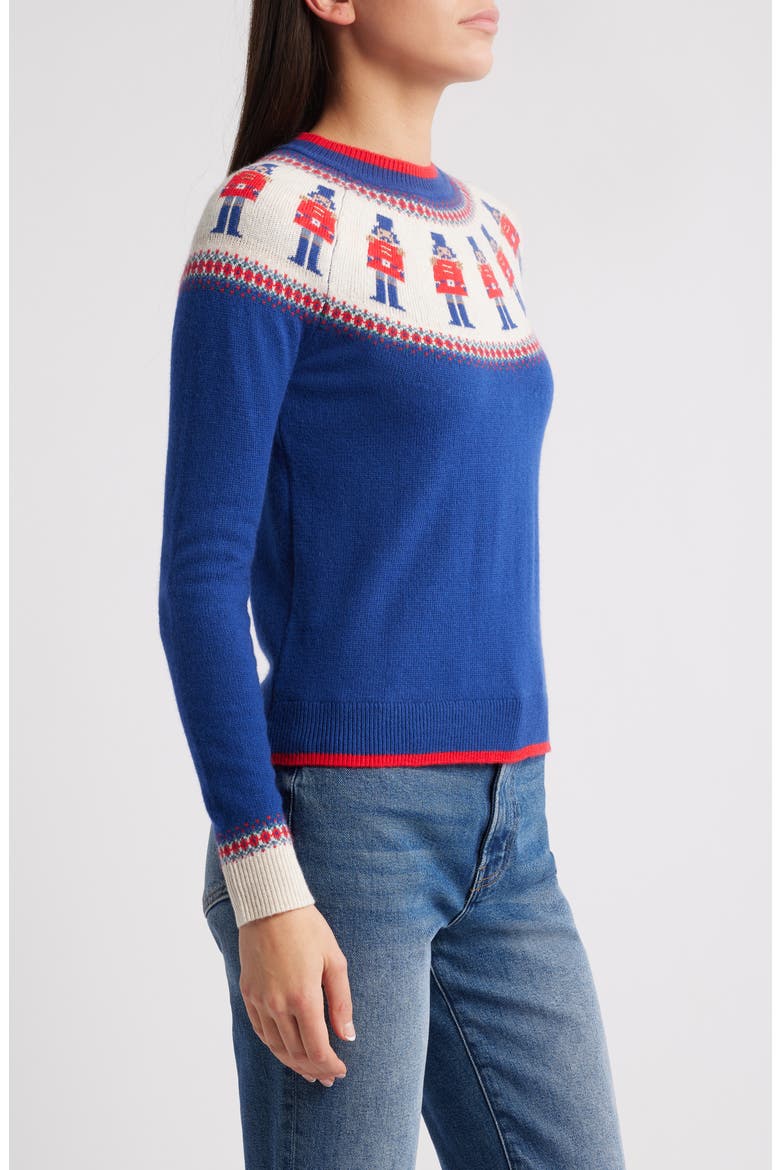 Edie Holiday Fair Isle Sweater, Alternate, color, NAVY SOLDIERS