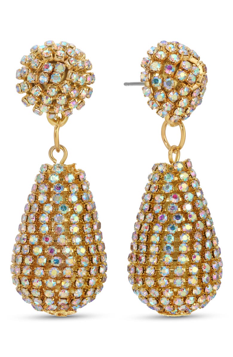 EYE CANDY LOS ANGELES Feifei Cubic Zirconia Drop Earrings, Main, color, Gold