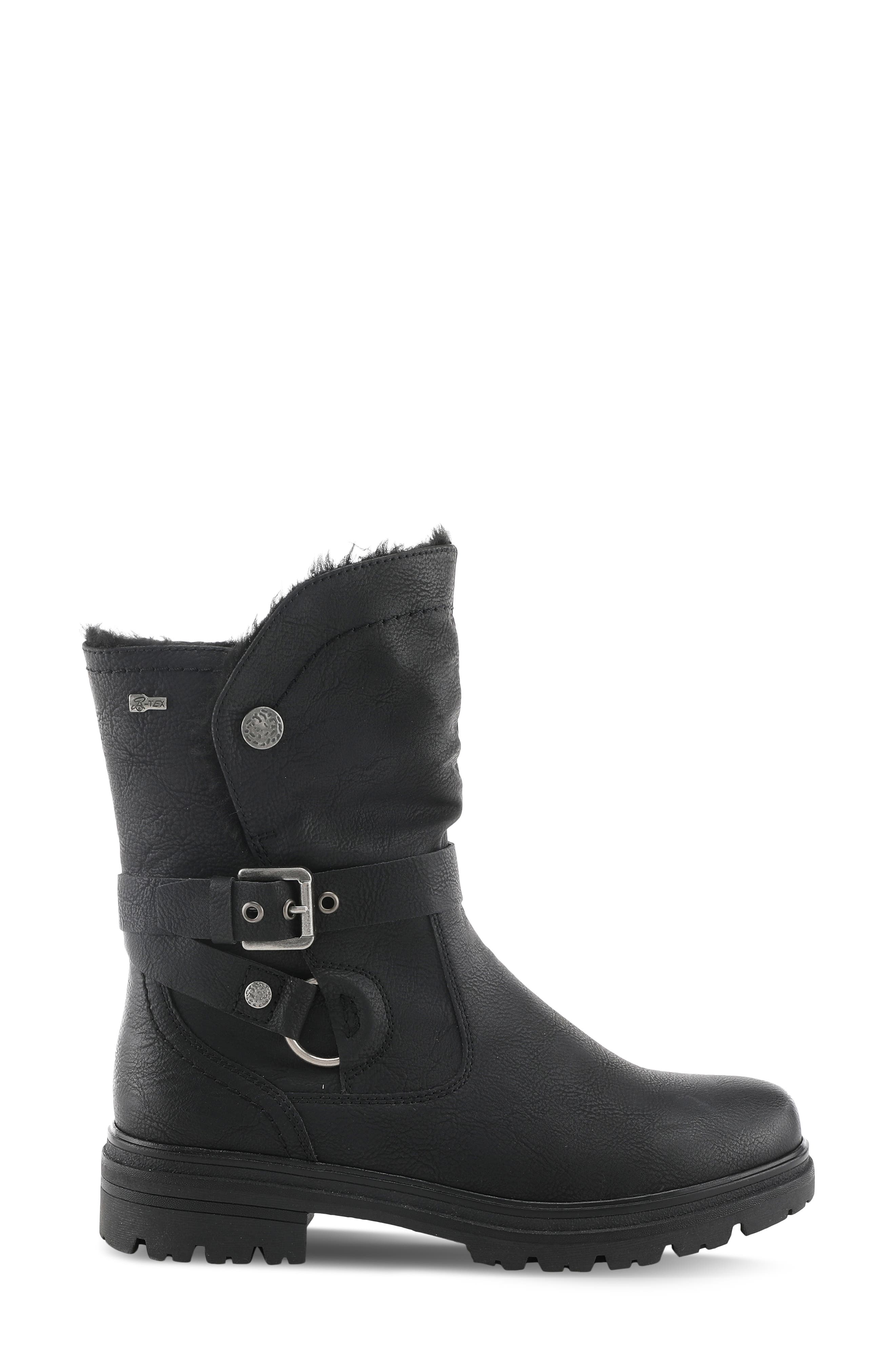 Spring Step Francala Water Resistant Faux Fur Bootie, Alternate, color, 