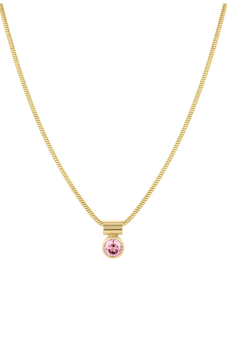 Set & Stones Ellie Birthstone Necklace, Main, color, Gold / October