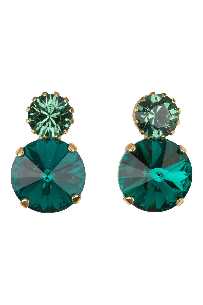 Myrla Drop Earrings, Main, color, EMERALD