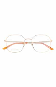 Gucci 52mm Hex Metal Optical Frames