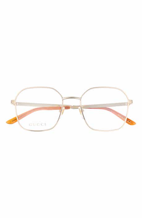 Gucci 52mm Hex Metal Optical Frames