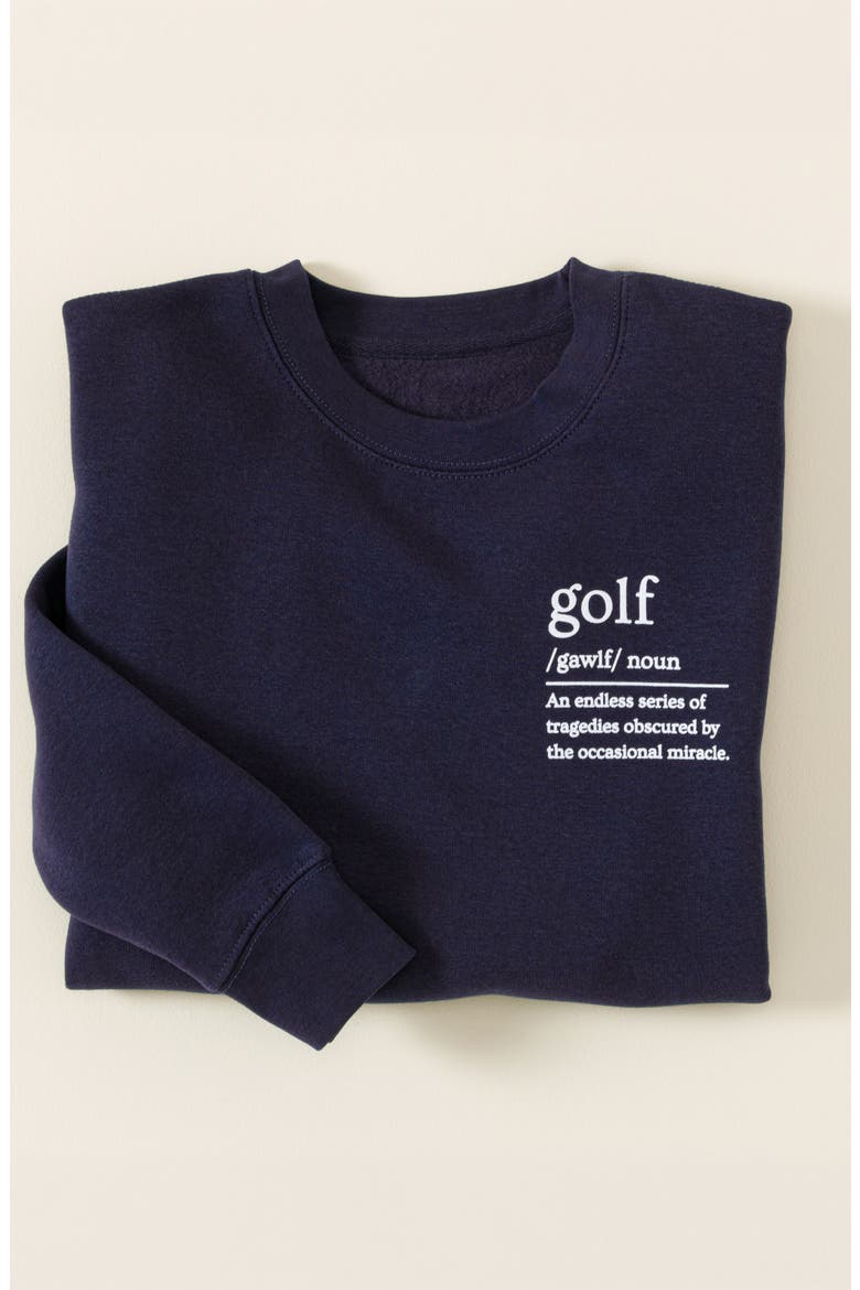 The Definition of Golf Sweatshirt, Alternate, color, Navy Blue