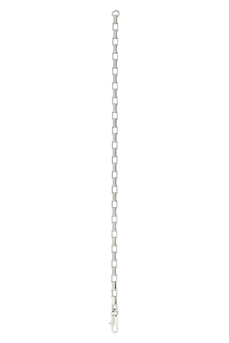 Men's Elongated Box Link Necklace & Bracelet Set, Alternate, color, SILVER