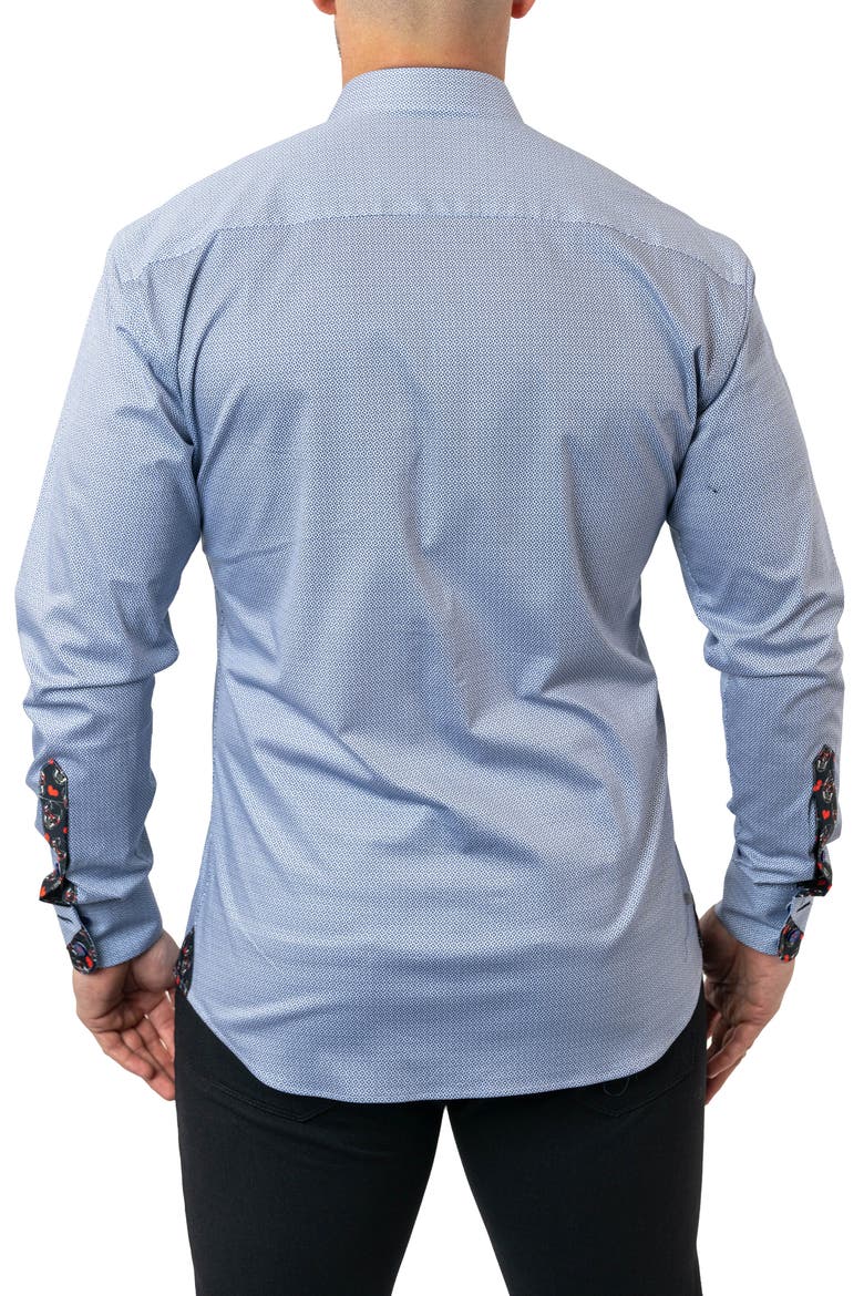 Einstein Stretchparallel 96 Blue Contemporary Fit Button-Up Shirt, Alternate, color, BLUE