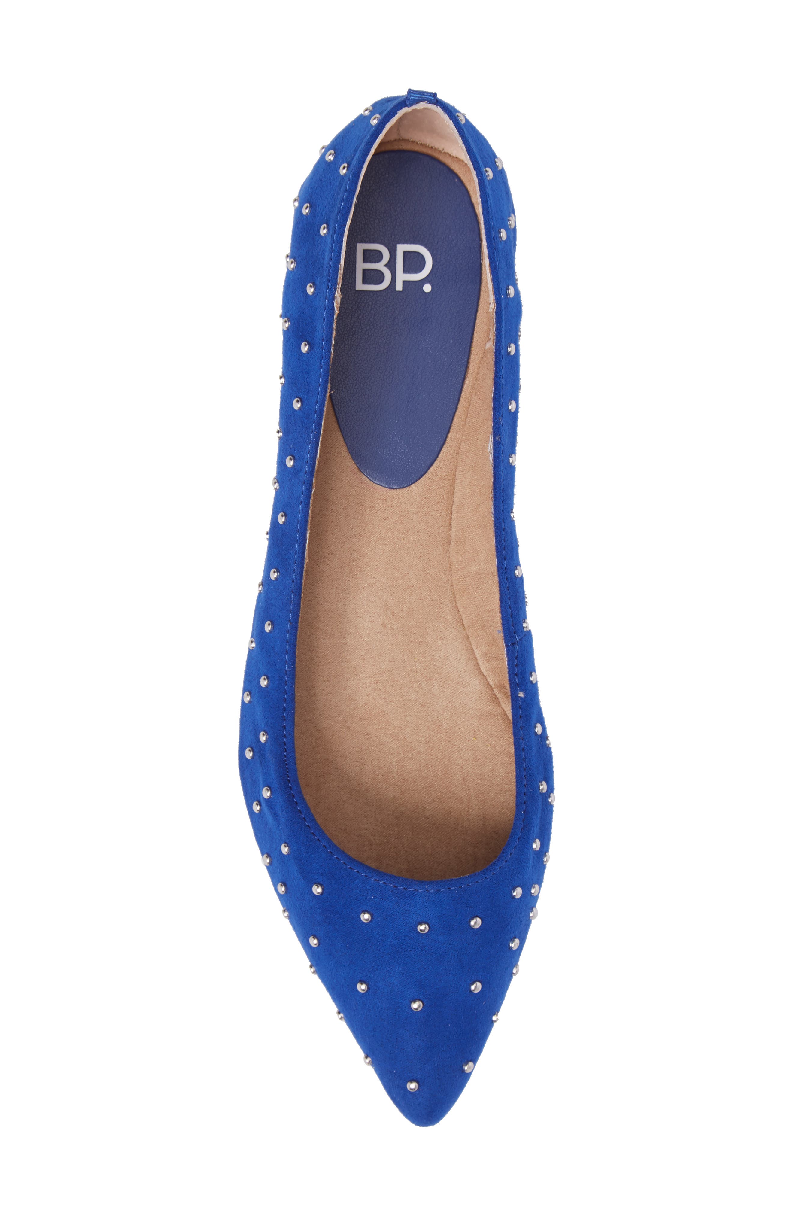Sienna Flat, Alternate, color, COBALT FAUX SUEDE