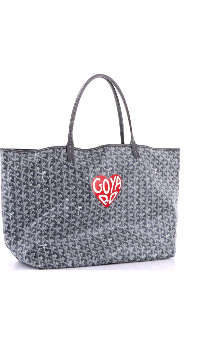 Pre-Owned Goyard Saint Louis Tote Printed Coated Canvas GM, Alternate, color, Gray