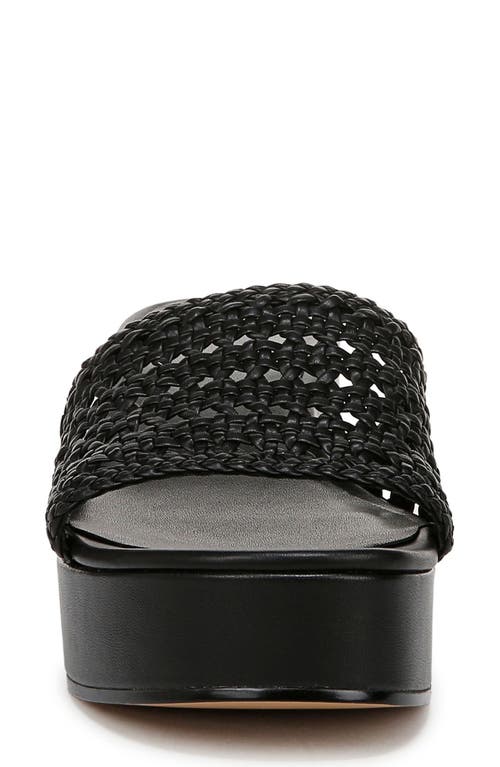 Vince Margo Crochet Leather Platform Sandals In Black