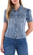 Wash Lab Denim Puff Sleeve Denim Jacket