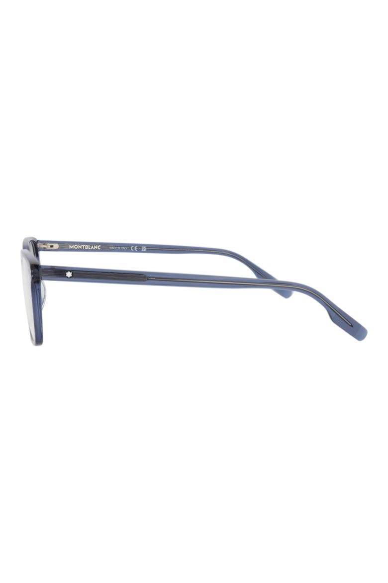 54mm Rectangular Optical Glasses, Alternate, color, MEDIUM BLUE TRANSPARENT