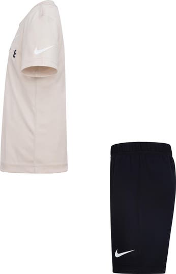 Kids' Dri-FIT Wordmark Logo T-Shirt & Shorts Set