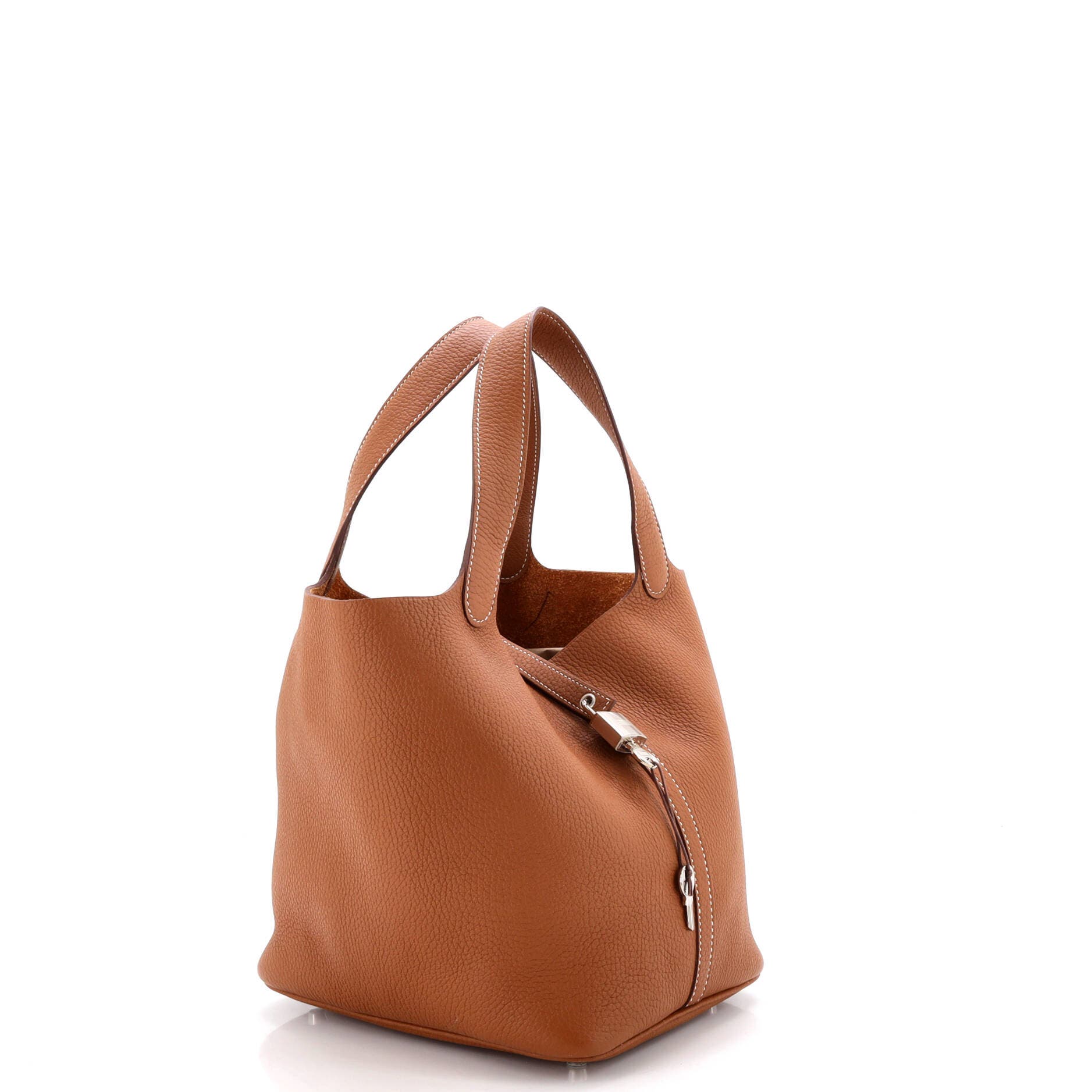 Pre-Owned Hermes Picotin Lock Bag Clemence MM, Alternate, color, Gold