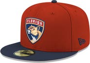 New Era Men's New Era Red Florida Panthers Core Logo Two-Tone 59FIFTY Fitted Hat