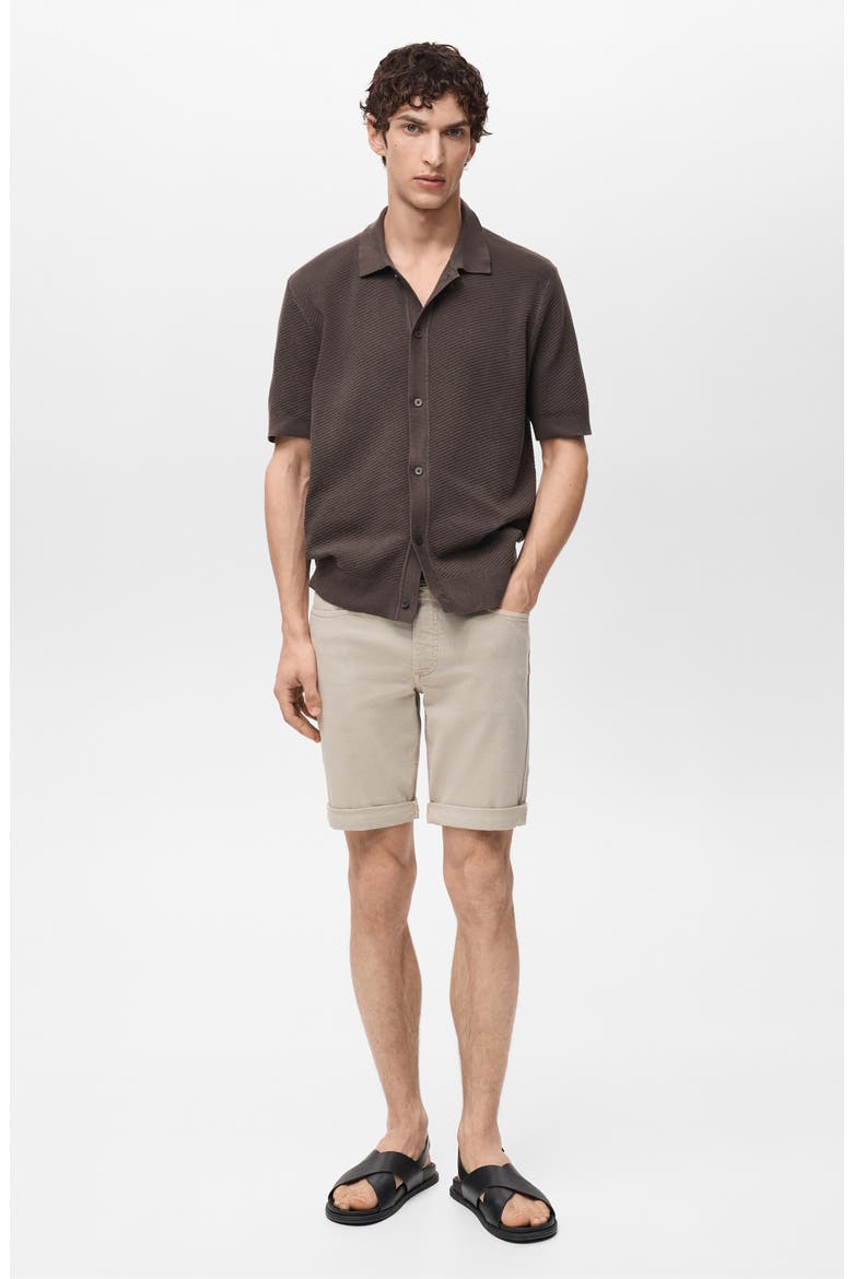 Slim Fit Stretch Cotton Bermuda Chino Shorts, Alternate, color, SAND