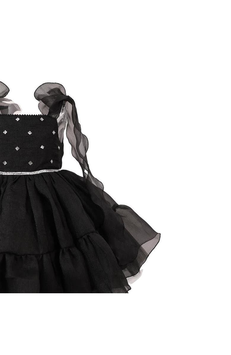 Tulleen Ruffled Party Dress, Alternate, color, Black