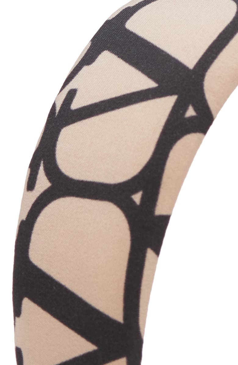 Valentino Garavani Icon VLOGO Padded Silk Headband, Alternate, color, 